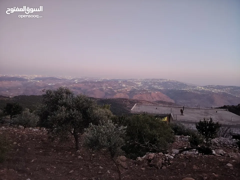 ارض للبيع مساحة4300م وعلى الواقع 12دونم تصلح بيت ريفي شاليه ارض زراعيه ويوجد فيها بيت قيد الانشاء