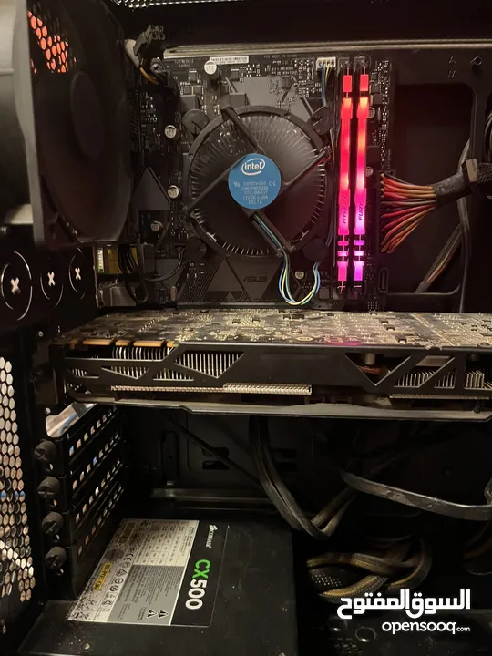 قطع كمبيوتر   CPU Core i5 9th Gen + Motherboard ASUS + HyperX Fury 8GB RGB x2