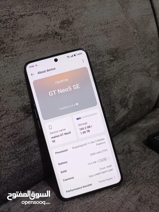 موبايل ريلمي GT NEO 5 SE مواصفات خراااافيه للبيع بسعر ممتاز