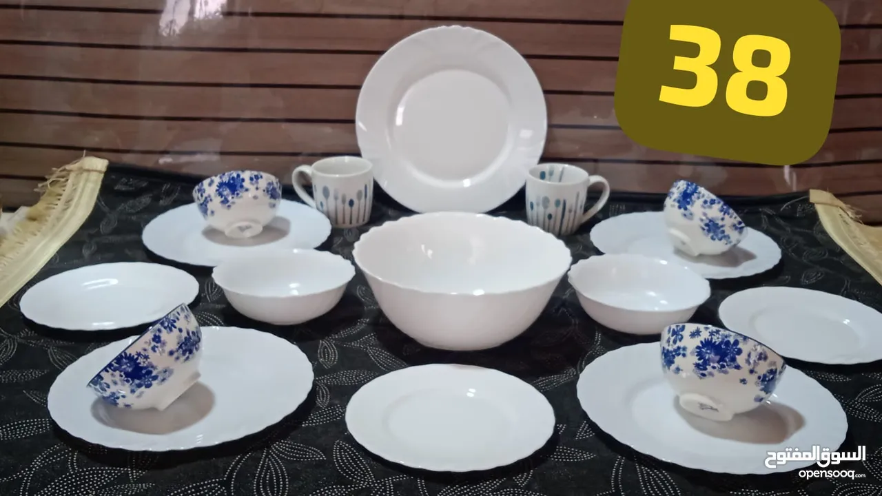 اطقم سفرة  ماركات عالمية فخمة وراقيه وكلهم #ماركات #بورسلان مختومة