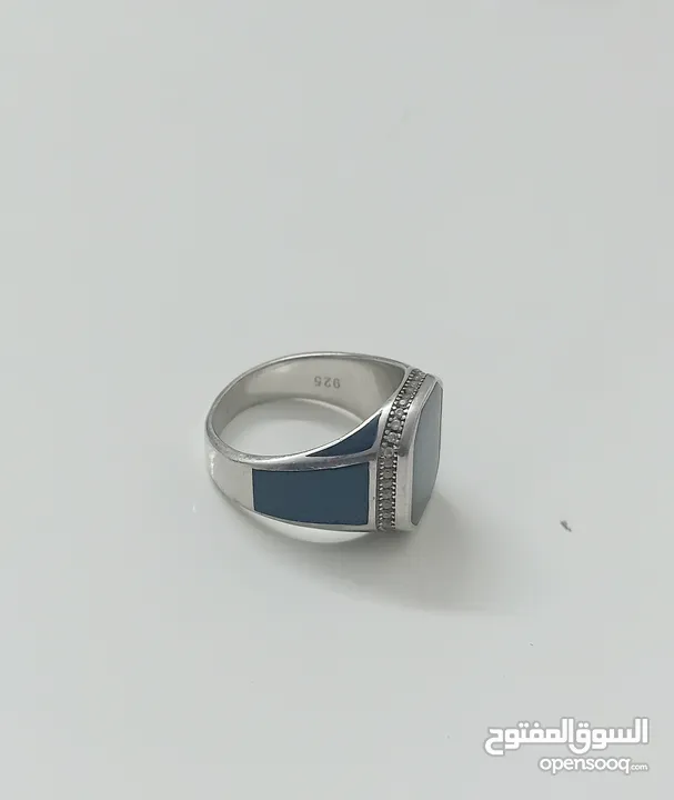خاتم فضه اصلي ميه بالميه