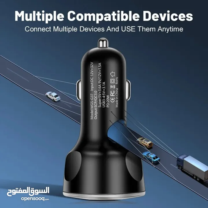 4usb PD 250W Car Charger