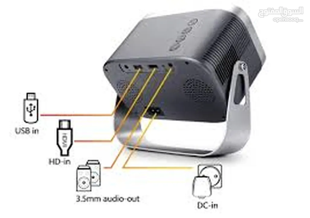 بروجكتر سينمائي منزلي وايرلس صغير وخفيف لمشاهدة الأفلام-Wireless K6 Projector