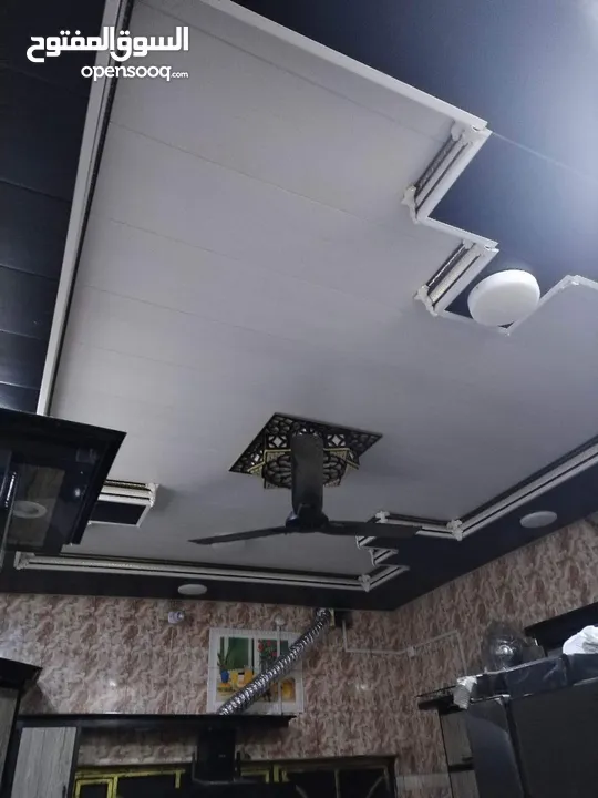 عمل سقف ثانوي تغليف بلاستك جدار متوفر عمل تأسيس كهرباء