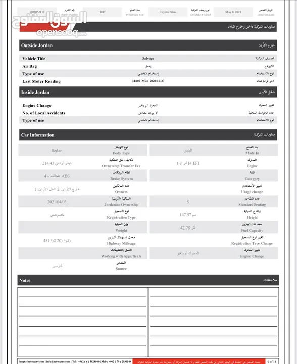 تويوتا بريوس -ليثيوم -Toyota Prius 2017 / 2017