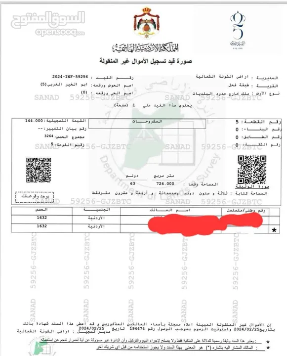 موجود أرض في الأغوار الشماليه طبقة فحل للبيع             64دونم   الأرض حلوه سهله ومعه  رخصة حفر بئر