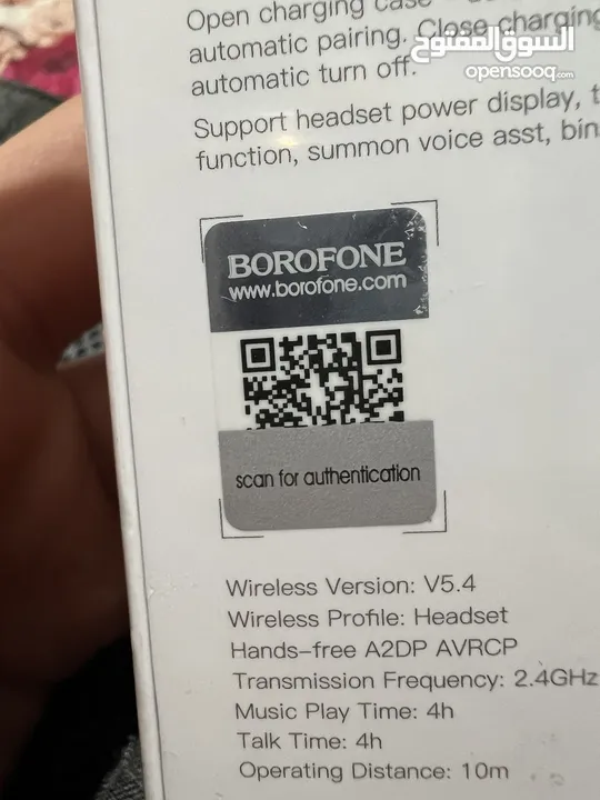 سماعات ايربودز لاسلكية من BOROFONE الاصلية .