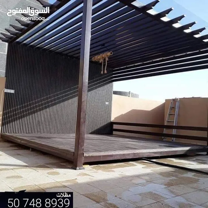 تفصيل تركيب مضلات برجولا شرعات معرشات سدد مضلات شراعيه  دربزينات اسوار ساندوتش بنل  لقسان  شوادر