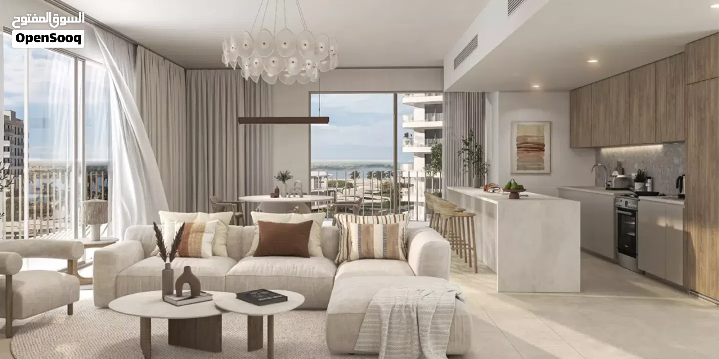 شقه غرفه للبيع بجزيره ياس مشروع جاردنيا باي مع تراس مساحه كبيره من اميز مشاريع الجزيره