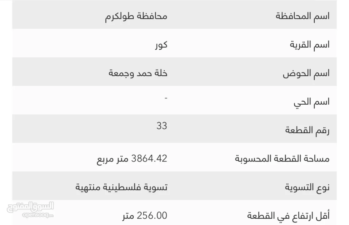 قطعة ارض للبيع