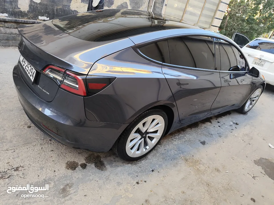 تيسلا 3 موديل 2021 لونج رينج دول موتور جمرك جديد