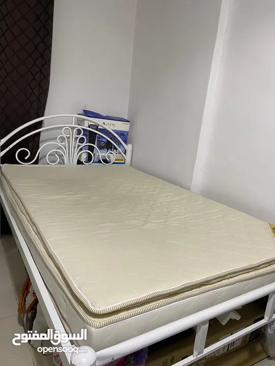Good condition metal cart & Canon Princes Brand mattress