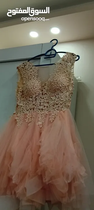 فستان مناسبات زهري مبطن فخم للبيع Luxury A very  luxury pink short occasion dress