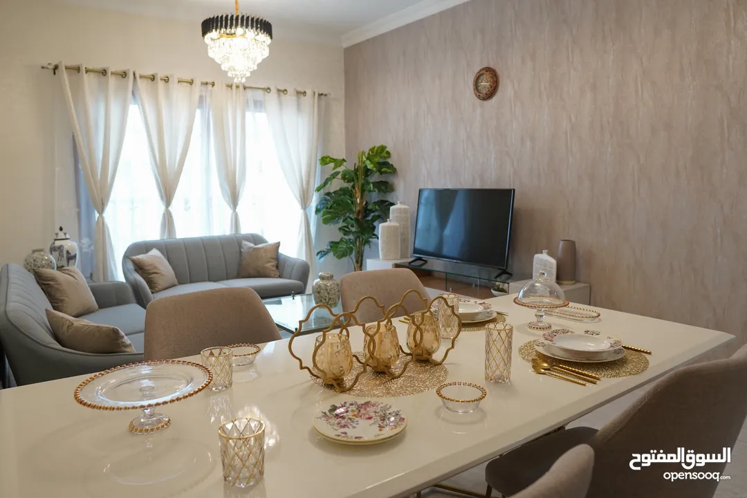 شقة غرفة وصالة جاهزة مساحة كبيرة في دبي