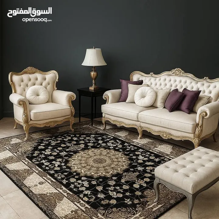 سجاد 3D مودرن مانع للانزلاق حجم كبير