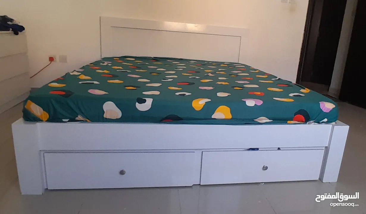 King size bed  with mattressfor sale