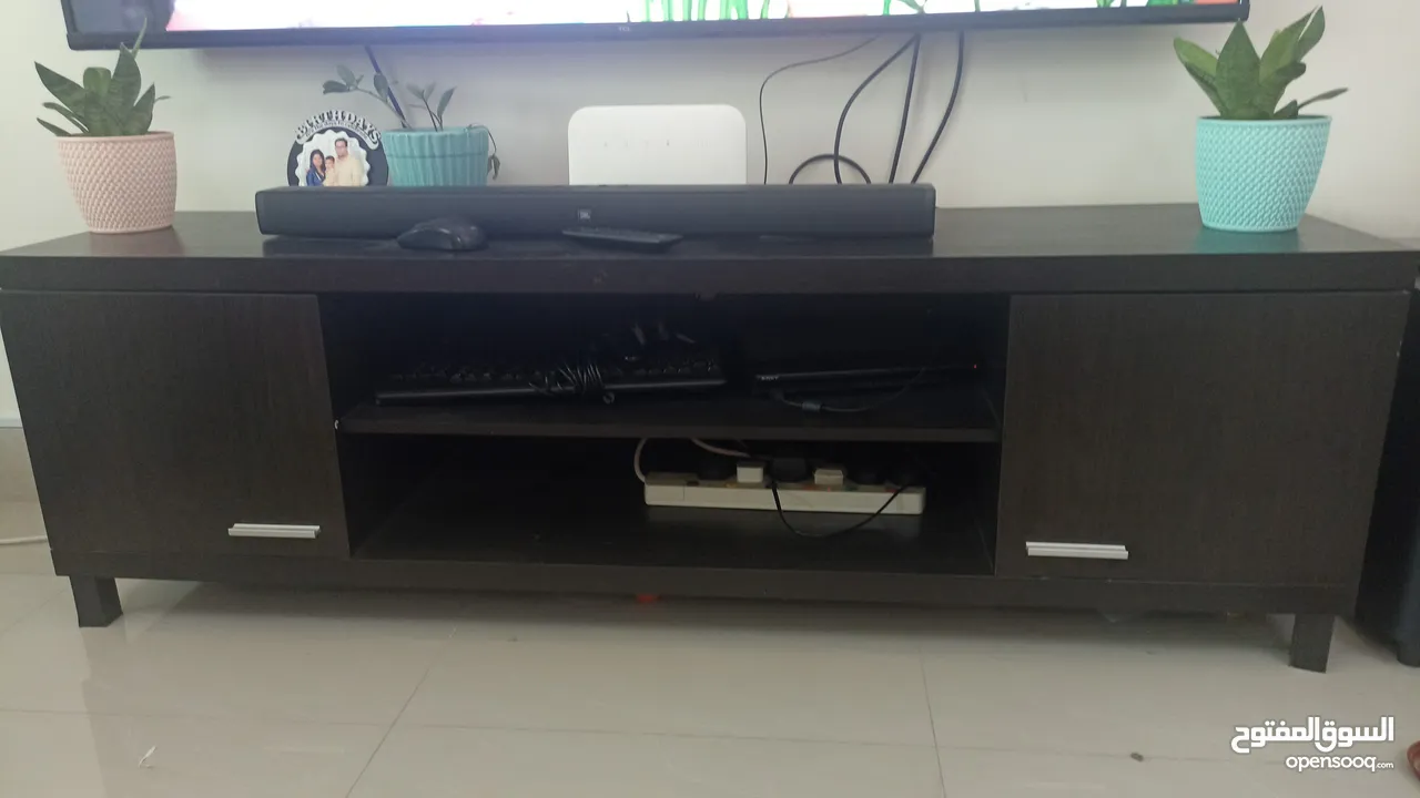 TV STAND DARK BROWN