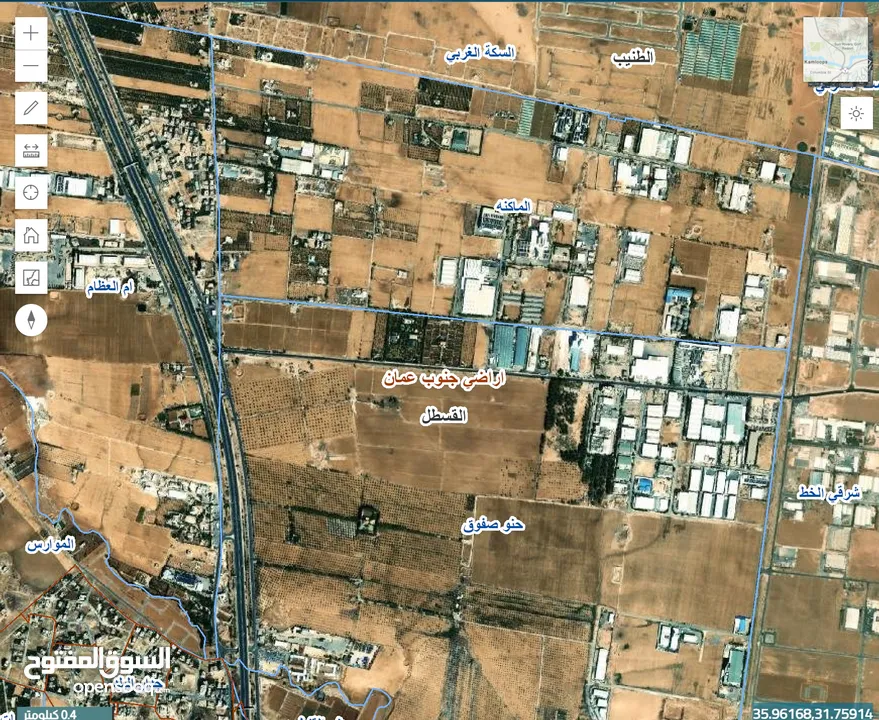 قطعة ارض صناعي للبيع - القسطل - عمان