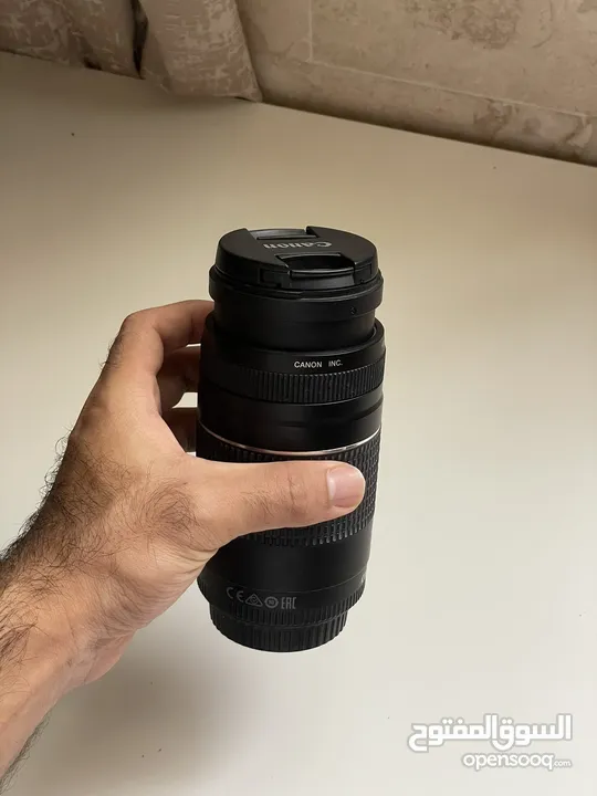 Canon lens zoom 75-300/ 4-5.6f Like a new  عدسة كانون زوم نادر استخدمها.