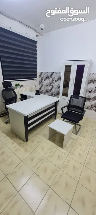 مكتب خشب لامينت 140*70 مع جانبية 80*40+طاولة وسط مع خزانة ملفات بسعر المصنع وأعلى كوالتي بالسوق