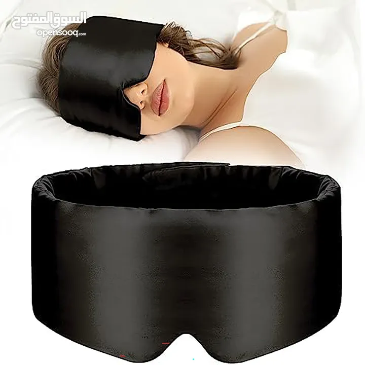 قناع نوم حريري فاخر 100٪ طبيعي Luxury Silk Sleep Mask for Deep Relaxing Sleep