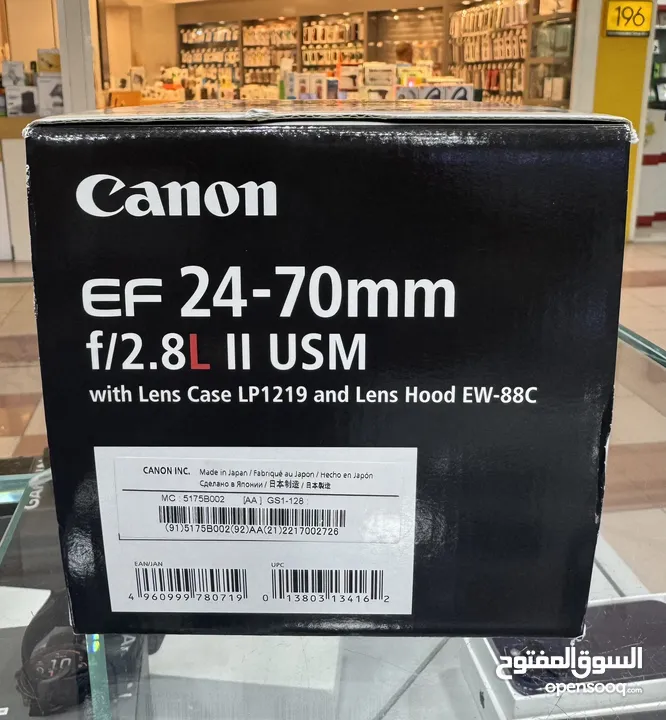 For sale :- Brand new canon Lens EF 24-70mm F/2.8 L 2 USM