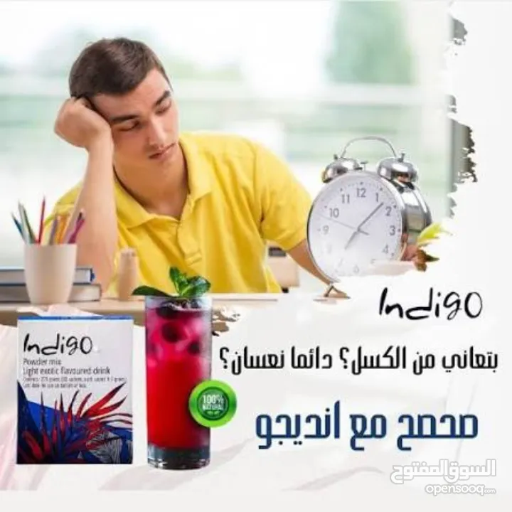 مشروب طاقة Indigo جديد طبيعي 100 % مشروب طاقة أنديغو الأصلي بوكس كامل 30 كيس بسعر منافس