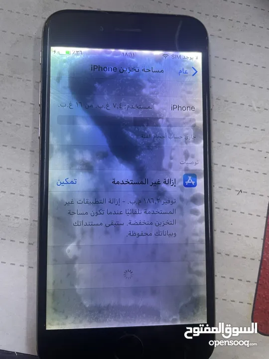 للبيع iPhone 6 بسعر مغري جدا الجهاز فش في اي مشاكل غير الشاشة عشان اجا علها مياه