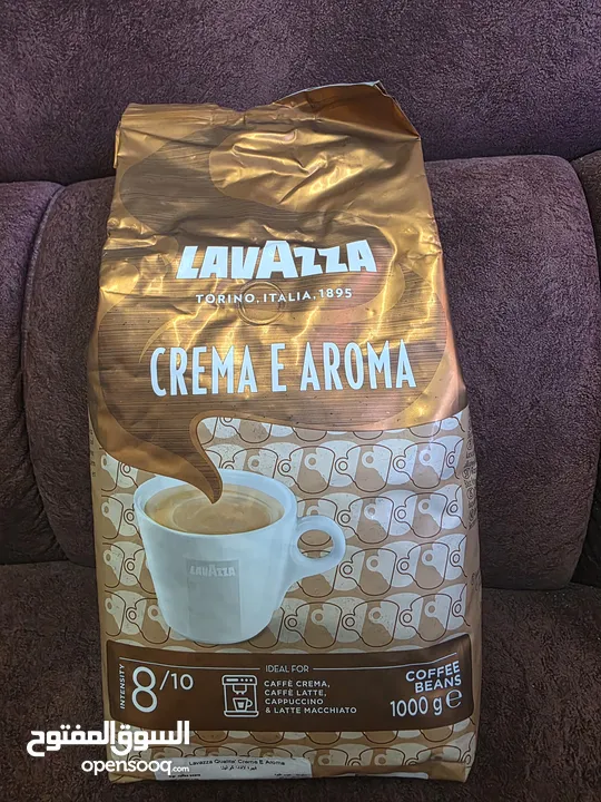 قهوة لافازا إيطالية LAVAZZA  واحد كيلو سوبر كريما MEDIUM ROAST ثلاثة كيلو قهوة LAVAZZA CREMA E AROMA