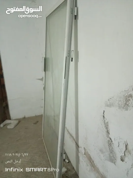 باب المنيوم جاهز بدون إطار