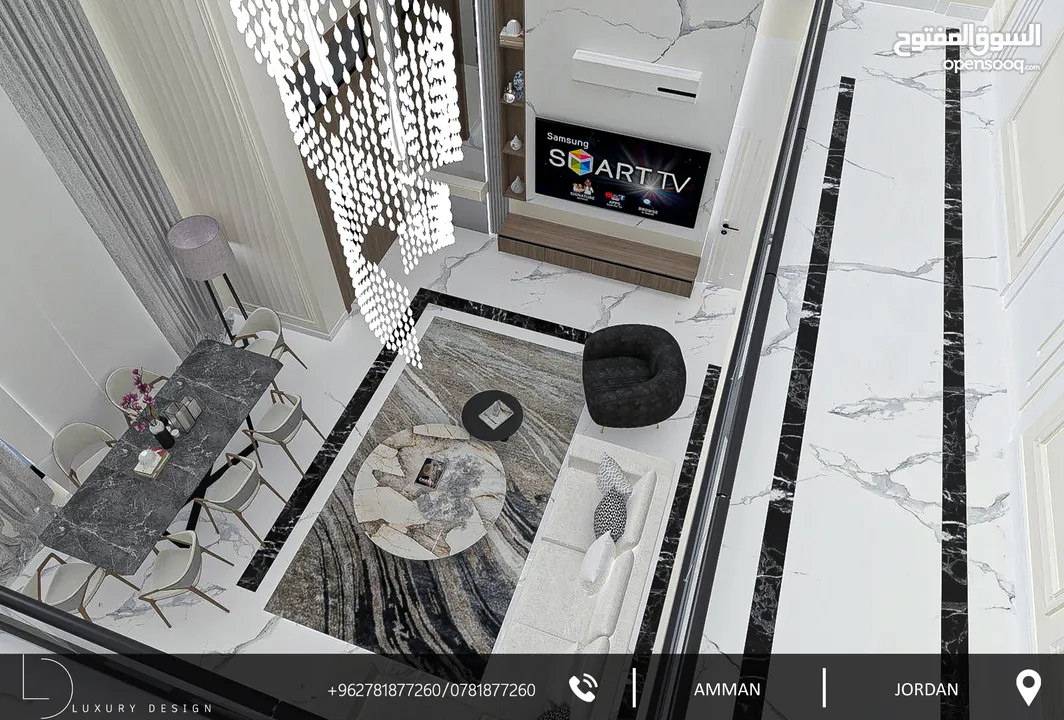 مكتب (LUXURY DESIGN) للتقديم خدمات هندسة التصميم الداخلي والمعماري والتنفيذ والإشراف لكافة المشاريع