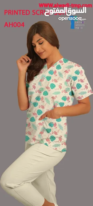 Printed scrub top very good quality garnteed after washing for long time available 24 designs