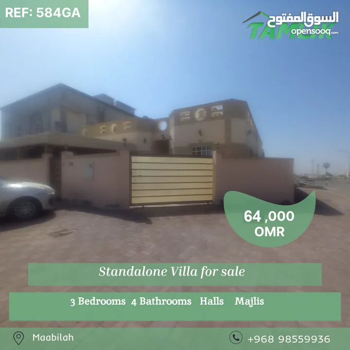 Standalone Villa for sale in Maabilah  REF 584GA