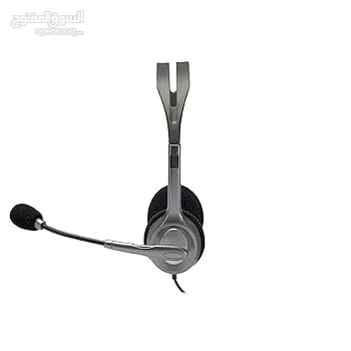 Logitech H110 Stereo Headset وضوح في الصوت... وراحة تدوم طوال اليوم!لجميع الاستعمالات