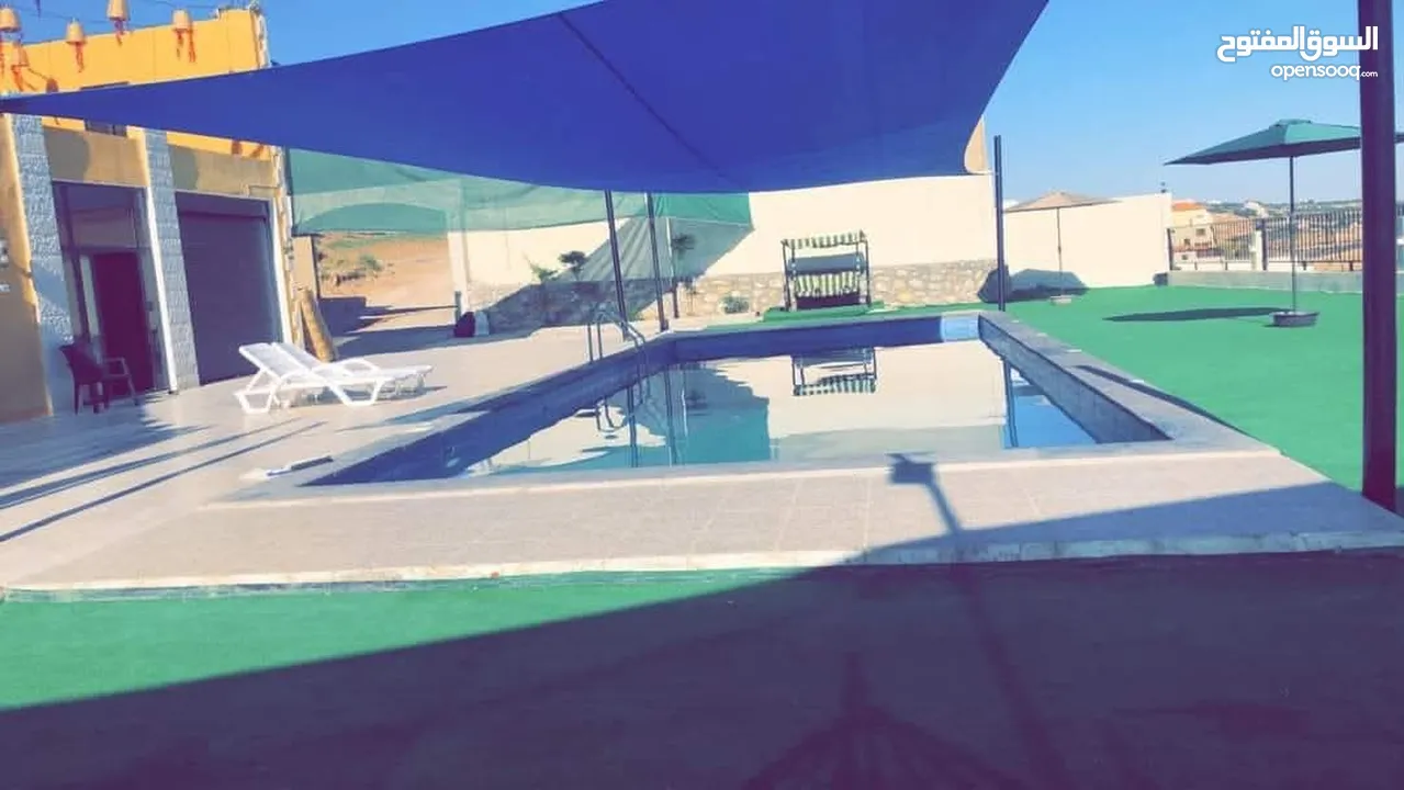 شاليه مزرعه للبيع مطله سد الملك طلال