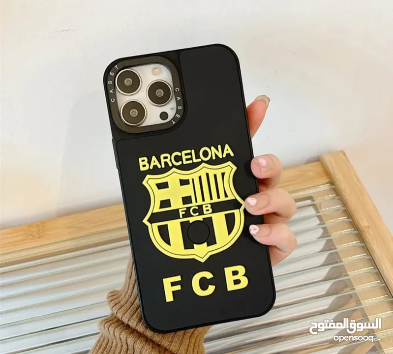 Iphone Mobile Case Cover For 14 Pro Max & 15 Pro & 15 Pro Max Real Madrid & Barcelona Design