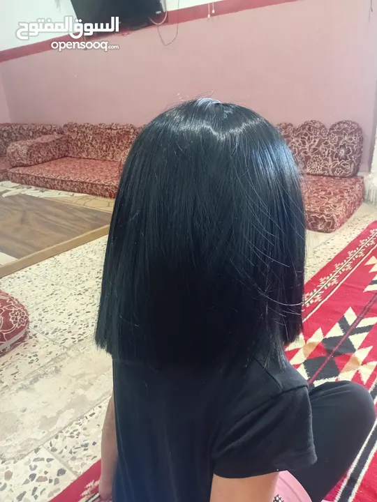 باروكة شعر لون اسود