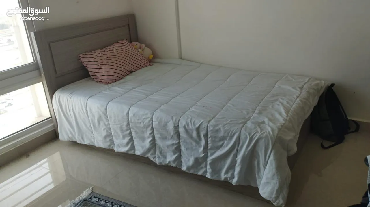 Bed with mattress