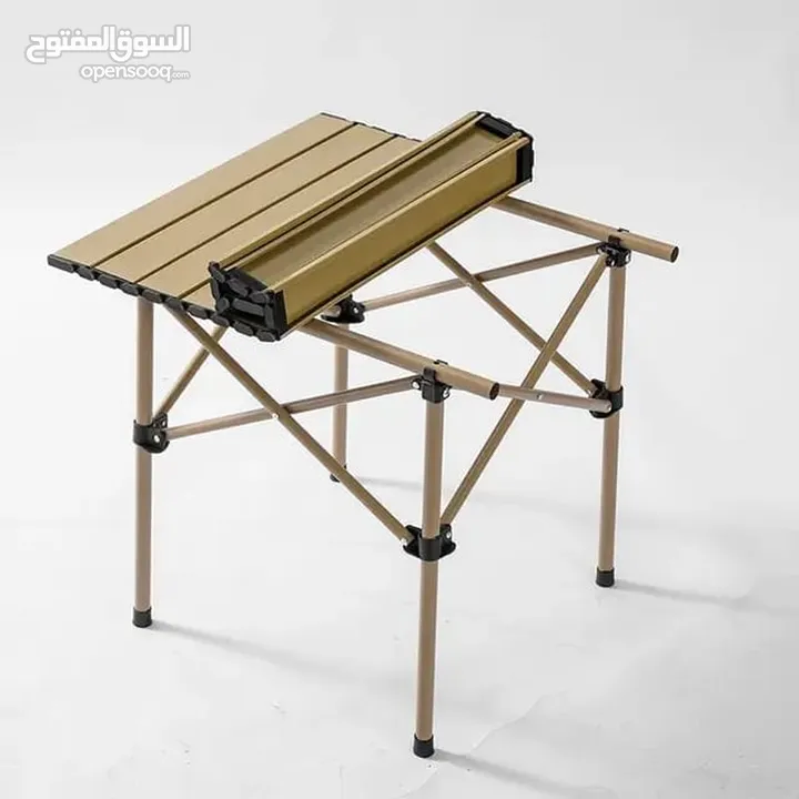 طاولة معدنية قابلة للطي /طاولة رحلات معدنية سهل الحمل مع شنطة هيكل معدني يتحمل اوزان
