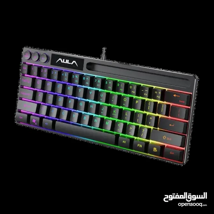 كيبورد جيمنغ مضيئ احترافي لكل الجيمرز اصلي Aula Keyboard F3061 Gaming RGB Lights OG