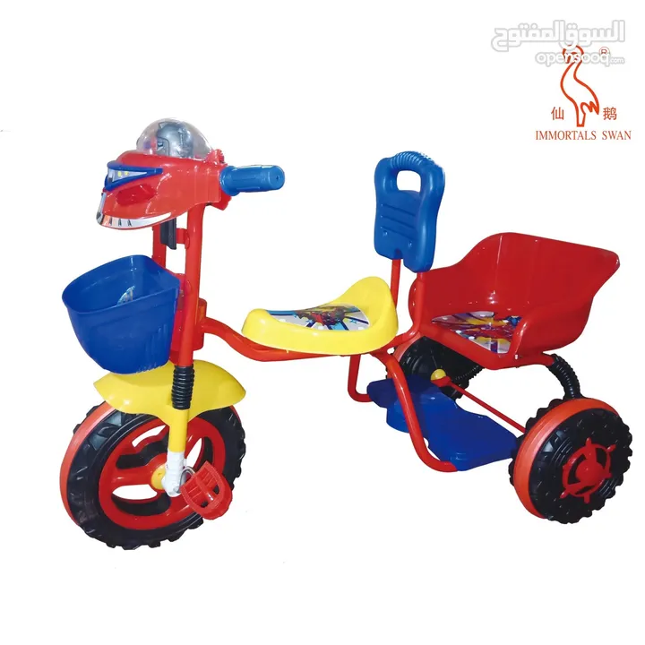 دراجة المقعدين للاطفال مع اضاءة وموسيقى وعدة اضافات