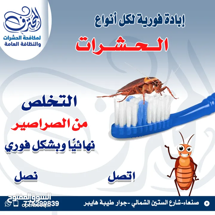 مكافحة الكتن"بق الفراش"في صنعاء..مكافحة الصراصير في صنعاء مكافحة الحشرات في صنعاء اليمن