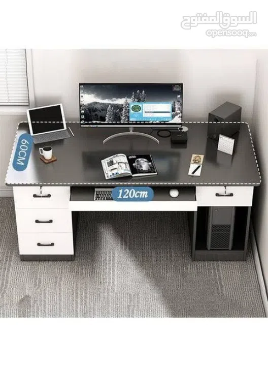 مكتب دراسة وعمل عصري – تصميم ذكي ومساحة عملية تصميم عصري بلون هادئ يناسب كل الديكورات الح