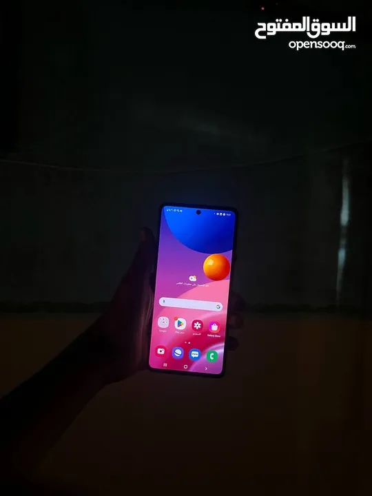 سامسونج M51 ذاكراته 128 RAM:8 GB جهاز مستخدم نضيف  بطاريتو 7000ملي امبير بدل على IPhone