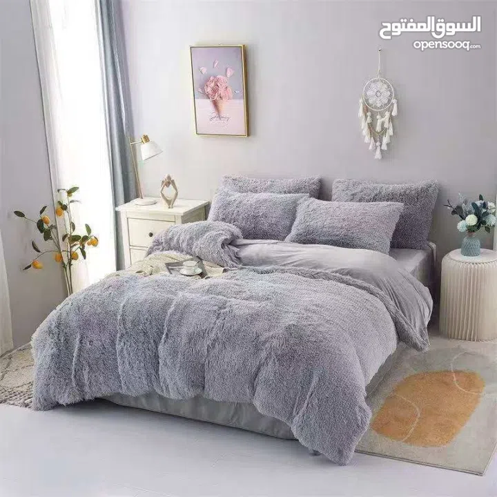 لحاف ريش النعام دبل فيس مجوز – 4 قطع