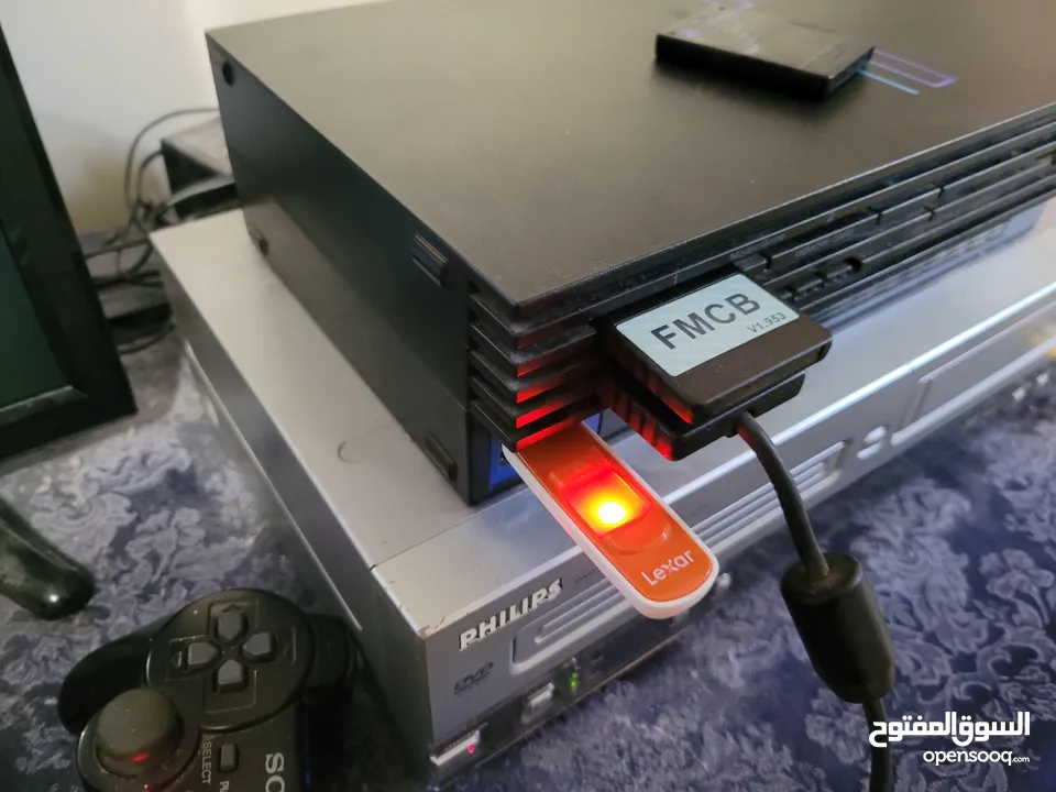 أجهزة بلايستيشن تو معدلة عالفلاشة فل ألعاب مجانية بتشغل أي لعبة  Playstation 2- لا حاجة للسيديات