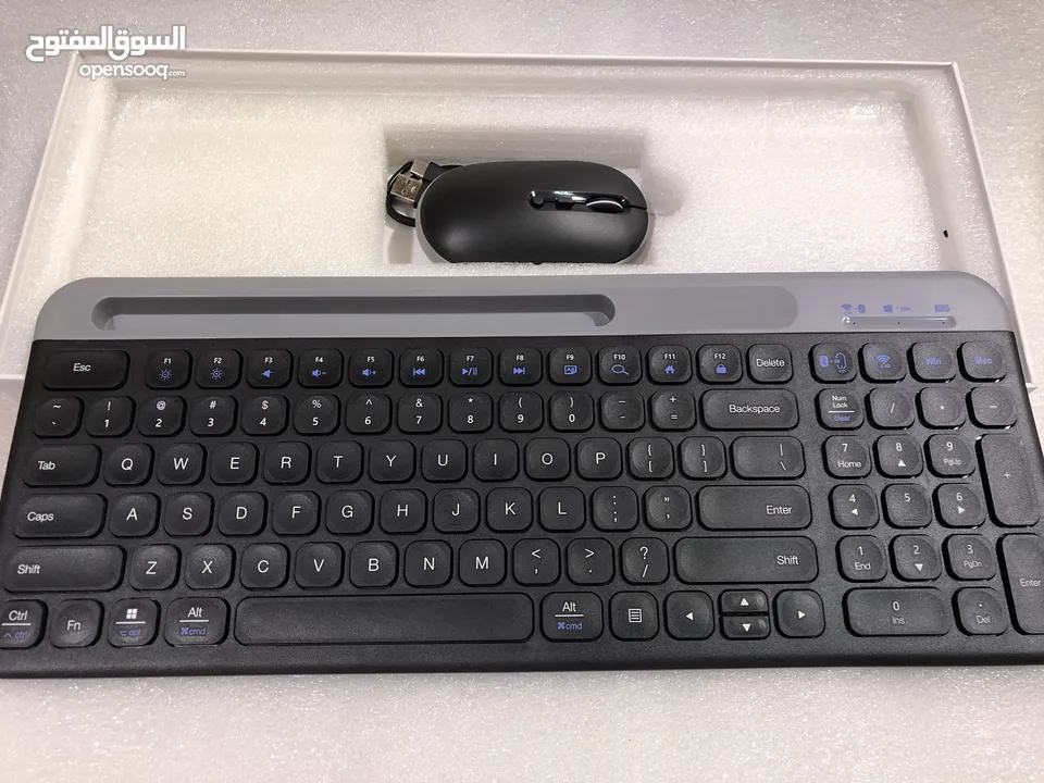 لوحة مفاتيح لا سلكية + قابلة للشحن