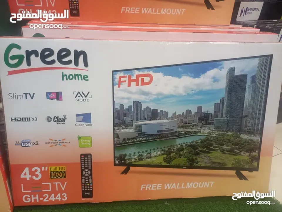 شاشات جرين هوم 43 انش Full HD قاعده جداريه بأقل سعر بالمملكه
