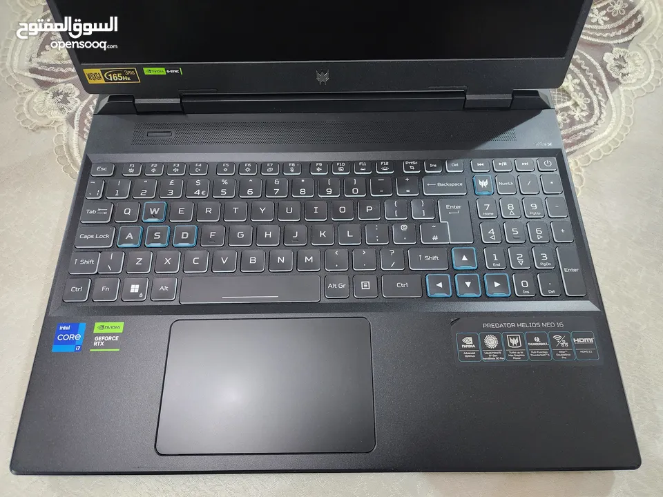 Acer Predator Helios 600 i7 13700HX, 16GB Ram, 1TB NVMe SSD, NVIDIA GeForce 4070 Gaming حالة الوكالة