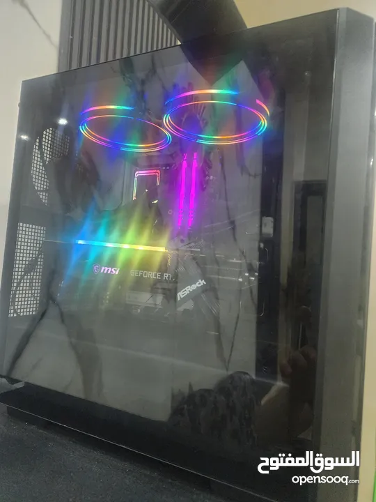 pc gaming and designer  with intel i9 مع 2نظام تبريد مائي وهوائي  و مساحة تخزين 1500 جيجا